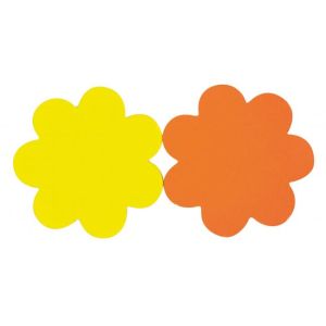 Popisovatelný barevný karton květ průměr 8cm APLI mix žlutá-oranžová