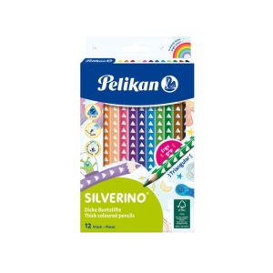 Barvičky Pelikan Silverino trojhranné tlusté 12ks