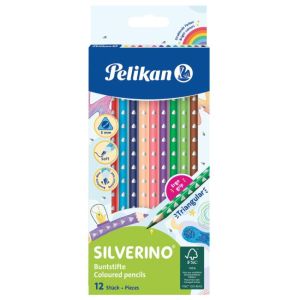 Barvičky Pelikan Silverino trojhranné tenké 12ks