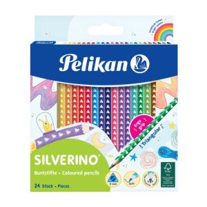 Barvičky Pelikan Silverino trojhranné tenké 24ks
