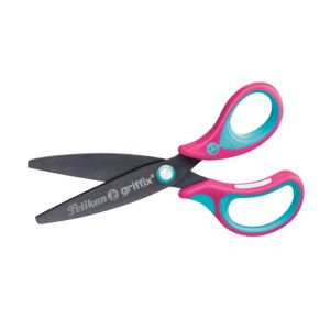 Nůžky Pelikan Griffix pro praváky v blistru růžové