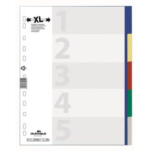 Plastový rozřazovač DURABLE 5-dílný maxi barevný
