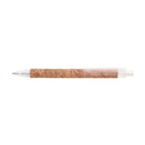 Kuličkové pero KORK s povrchem z korku bílé