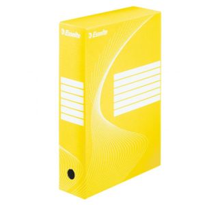 Archivní box Esselte 80mm žlutý/bílý