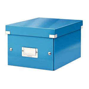 Malá krabice Click &amp; Store metalická modrá
