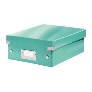 Malá organizační krabice Click &amp; Store ledově modrá