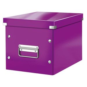 Čtvercová krabice A5 (M) Click &amp; Store purpurová