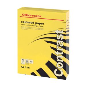 Barevný papír Office Depot A4, intenzivní žlutá, 80 g/m2