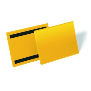 Magnetická kapsa na dokumenty 210x148mm na šířku 50ks žlutá