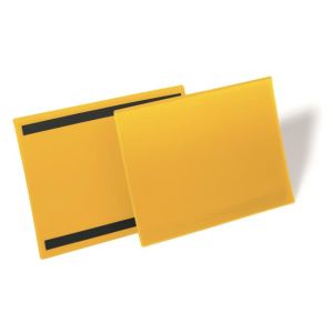 Magnetická kapsa na dokumenty 297x210mm na šířku 50ks žlutá