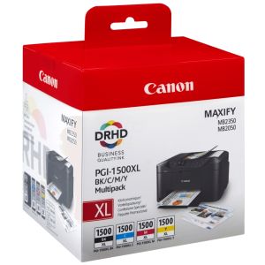 Cartridge Canon PGI-1500 XL, CMYK, čtyřbalení, multipack, originál