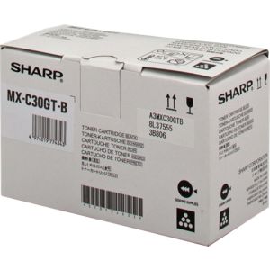 Toner Sharp MX-C30GTB, černá (black), originál