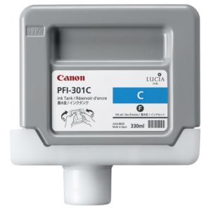 Cartridge Canon PFI-301C, azurová (cyan), originál