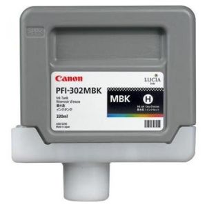 Cartridge Canon PFI-302MBK, matná černá (matte black), originál