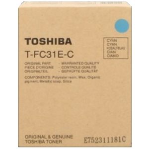 Toner Toshiba T-FC31E-C, azurová (cyan), originál