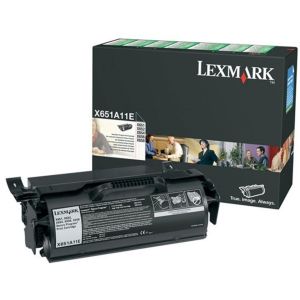 Toner Lexmark X651A11E (X651, X652, X654, X656, X658), černá (black), originál