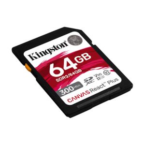 Kingston Canvas React Plus/SDHC/64GB/300MBps/UHS-II U3 / Class 10 SDR2/64GB