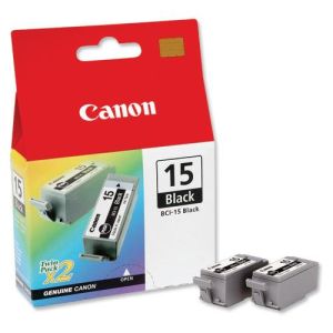 Cartridge Canon BCI-15BK, dvojbalení, černá (black), originál