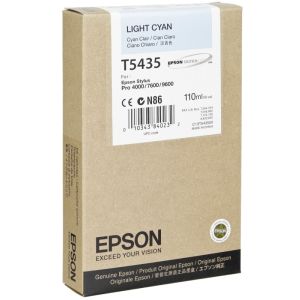 Cartridge Epson T5435, světlá azurová (light cyan), originál