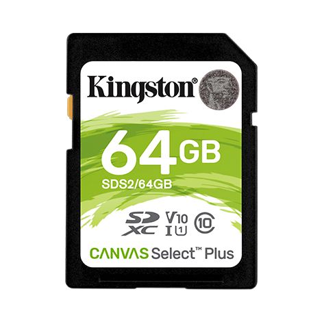 Kingston Canvas Select Plus U1/SDXC/64GB/100MBps/UHS-I U1 / Class 10 SDS2/64GB