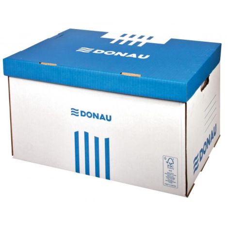 Archivní krabice se sklápěcím víkem DONAU modrá 560×370×315 mm