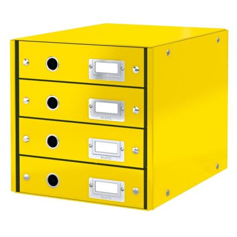 Zásuvkový box Leitz Click &amp; Store 4 zásuvky žlutý
