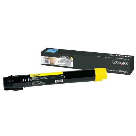 Toner Lexmark X950X2YG (X950), žlutá (yellow), originál