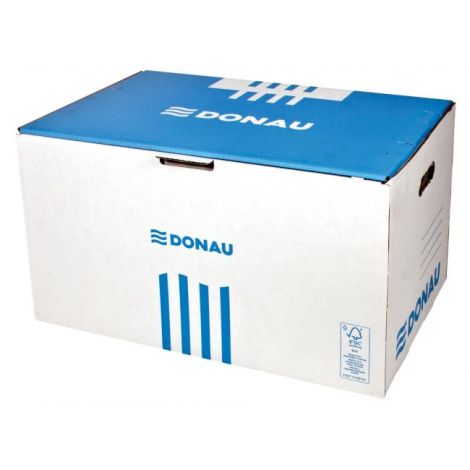 Archivní krabice s předním otevíráním DONAU modrá 555×360×315 mm