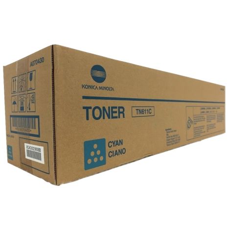 Toner Konica Minolta TN611C, A070450, azurová (cyan), originál
