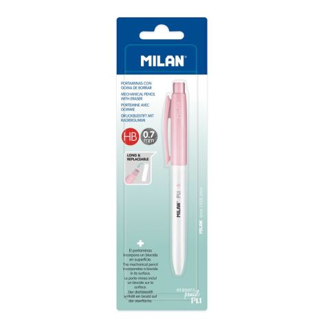 Mikrotužka / Pentelka MILAN PL1 Antibacterial HB 0,7 mm - růžová, blistr