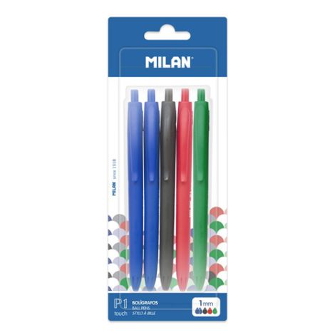 Pero kuličkové MILAN P1 Touch 1,0mm - sada 5 ks