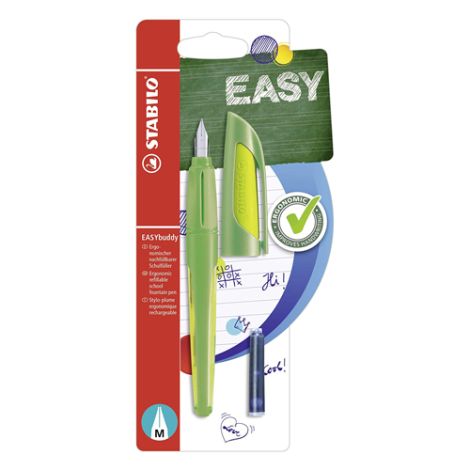 Pero bombičkové STABILO EASYbuddy - lime/green M, blistr