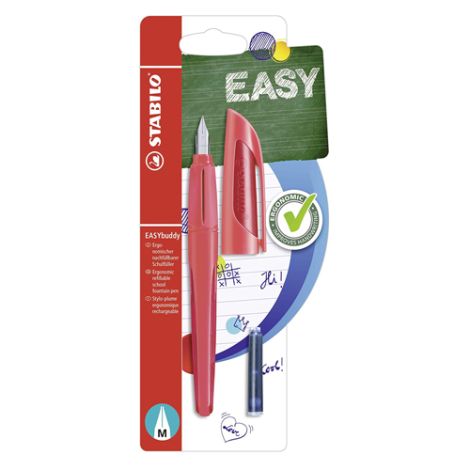Pero bombičkové STABILO EASYbuddy - coral/red M, blistr