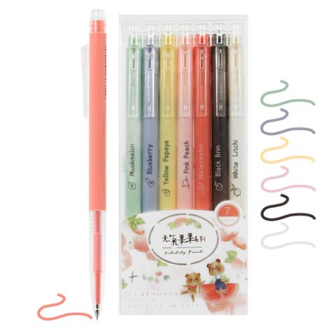 Pero gelové M&G Fruit Spirit 0,5mm, sada 7 ks