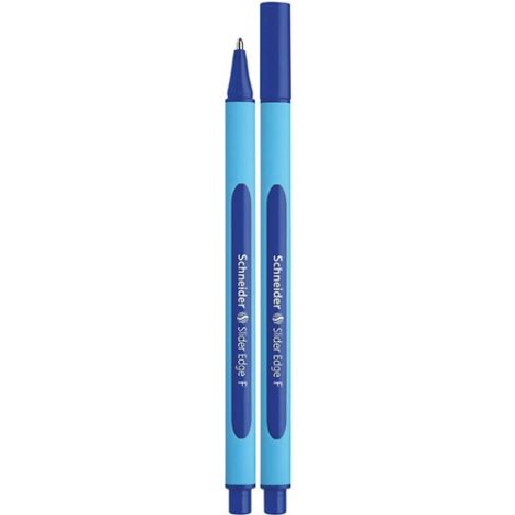 Kuličkové pero, 0,3 mm, s uzávěrem, SCHNEIDER "Slider Edge F", modré