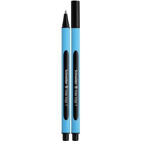 Kuličkové pero, 0,3 mm, s uzávěrem, SCHNEIDER "Slider Edge F", černé