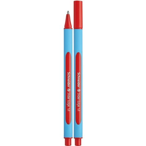 Kuličkové pero, 0,5 mm, s uzávěrem, Schneider "Slider Edge M", červené
