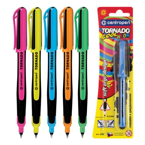Kuličkové pero CENTROPEN 4775 Tornado Cool, blistr