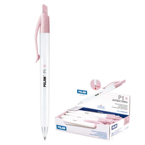 Pero kuličkové MILAN P1 Antibacterial 1,0mm - červené