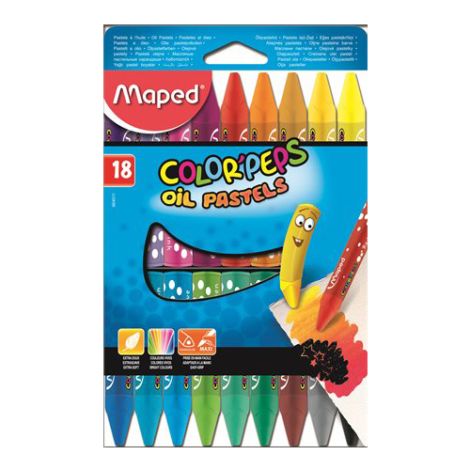 Pastely olejové MAPED "COLOR`PEPS", 18 ks