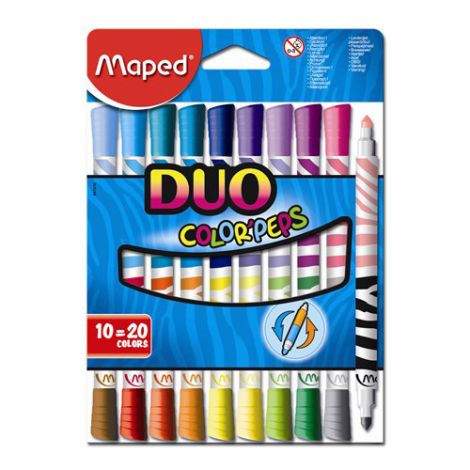 Fixy MAPED "COLOR`PEPS DUO", 10 ks = 20 barev