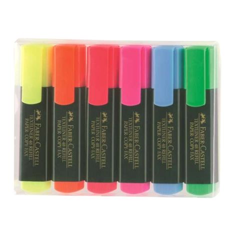 Zvýrazňovač Faber-Castell Textliner 1548/sada 6ks