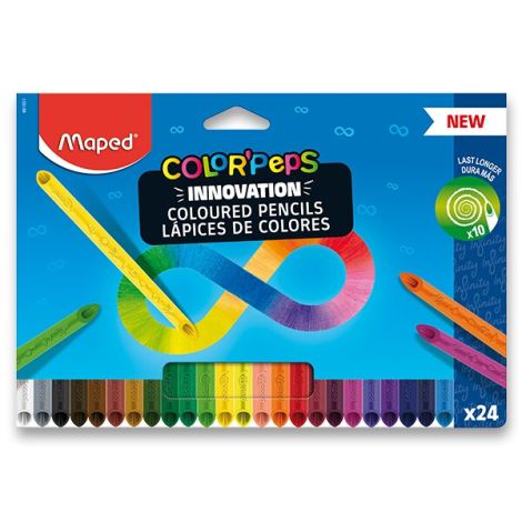 Pastelky bezdřevé MAPED - COLOR`PEPS INFINITY 24 barev