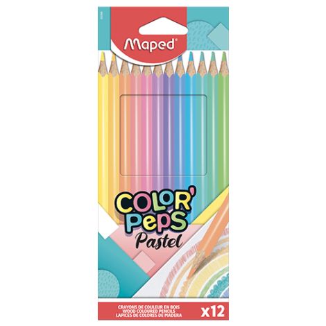 Barevné tužky MAPED Color&#39; Peps Pastel 12 ks