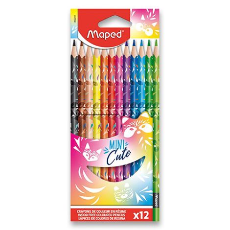 Pastelky trojhranné MAPED "COLOR`PEPS MINI CUTE", 12 ks
