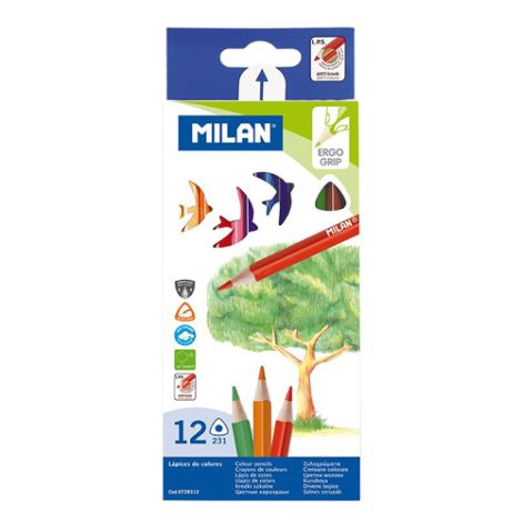 Pastelky MILAN trojhranné 12 ks