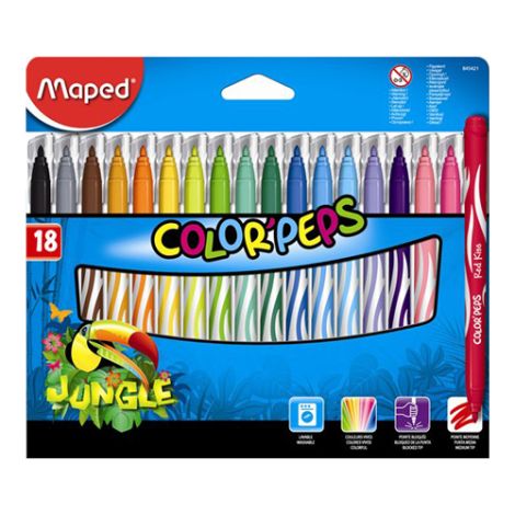 Fixy MAPED "COLOR`PEPS JUNGLE", 18 ks