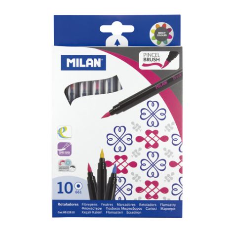 Fixy MILAN štětcové - sada 10 ks