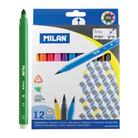 Fixy MILAN trojhranné 0,2 mm - sada 12 ks