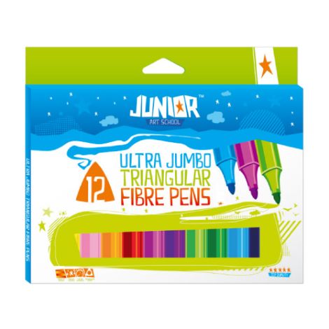 Fixy JUNIOR Ultra Jumbo barevné, sada 12 ks